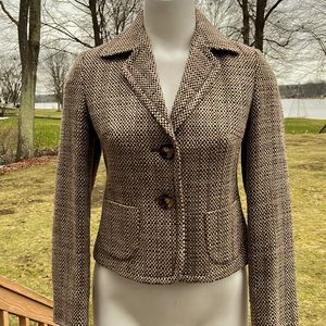 Talbots Brown Tweed Blazer